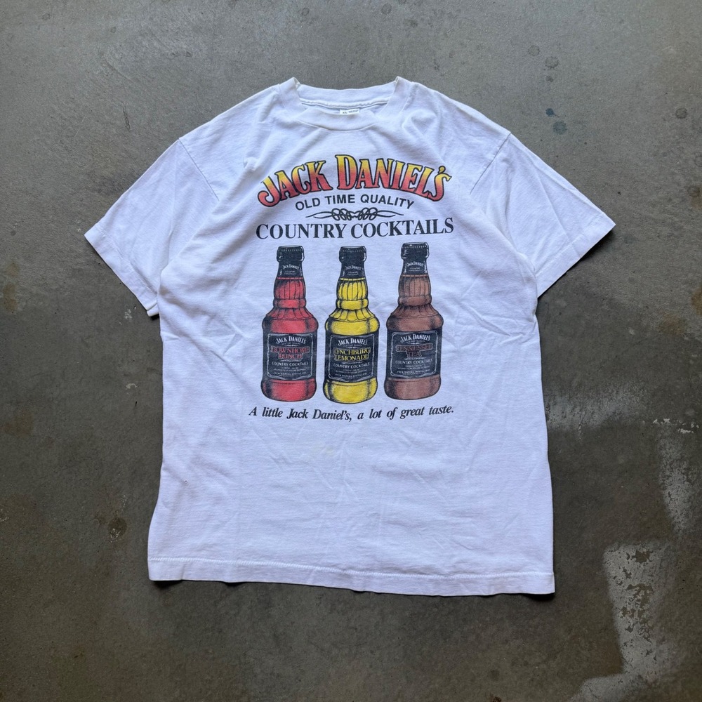 Vintage Jack Daniels Country Cocktails T Shirt XL Single Stitch